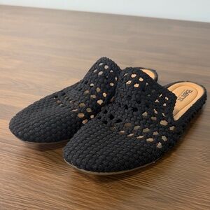 Born Cameo II woven fabric mules in‎ black Sz 8